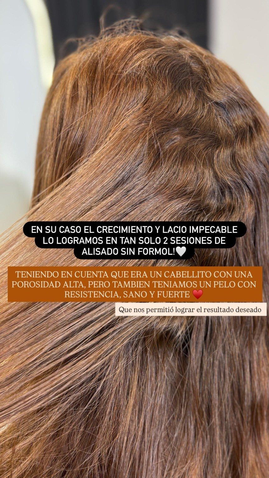 Detalle de crecimiento y resultado de cabello