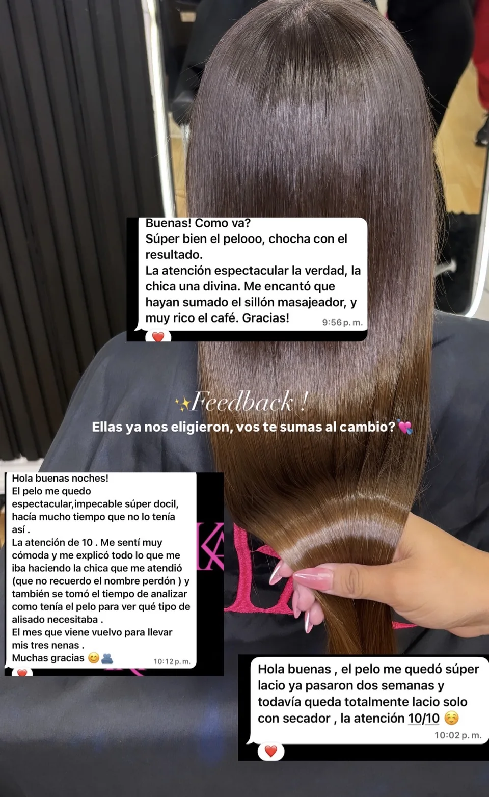 Feedback real de una clienta de Kala Alisados